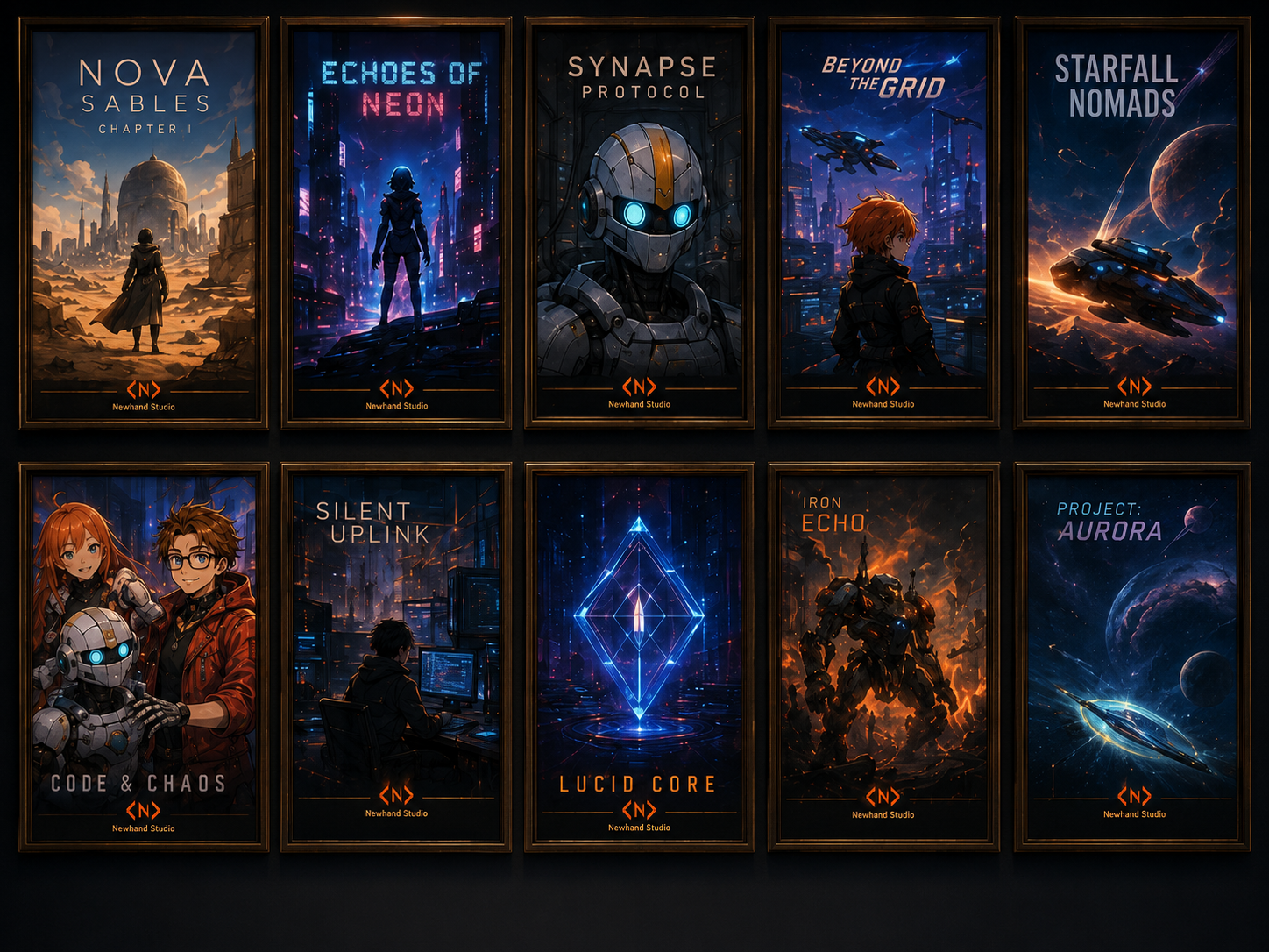 Mur de projets Newhand Studio